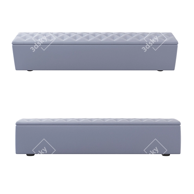 Luxury Leather Banquette Upholstery 3D model image 1