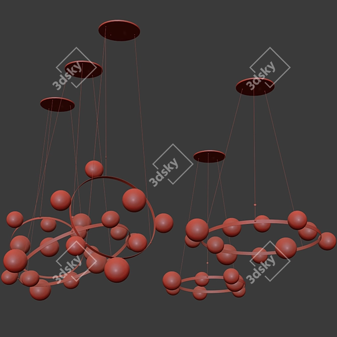 Moooi Hubble Bubble: Versatile Chandelier 3D model image 3