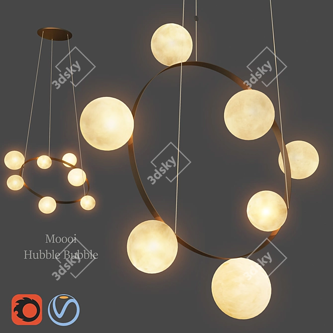 Moooi Hubble Bubble: Versatile Chandelier 3D model image 8