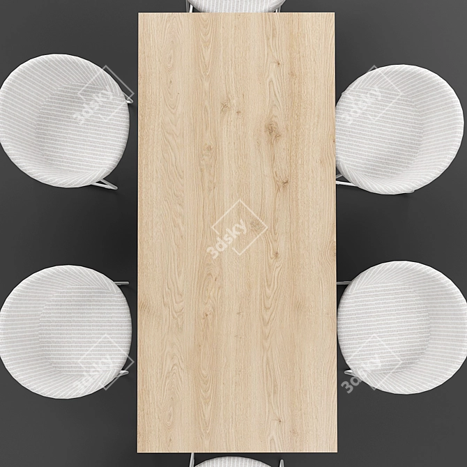 Modern Dining Table Set 2013 3D model image 2