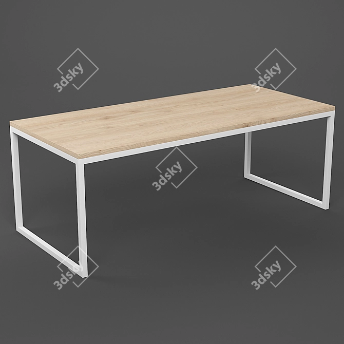 Modern Dining Table Set 2013 3D model image 3