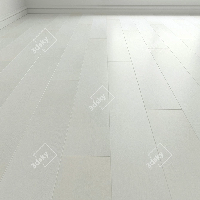 Pearl White Laminate Parquet 3D model image 1