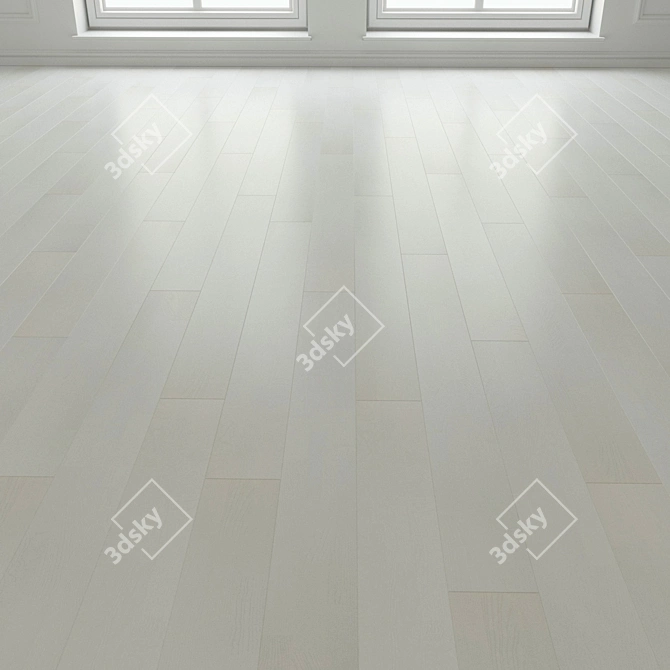 Pearl White Laminate Parquet 3D model image 3