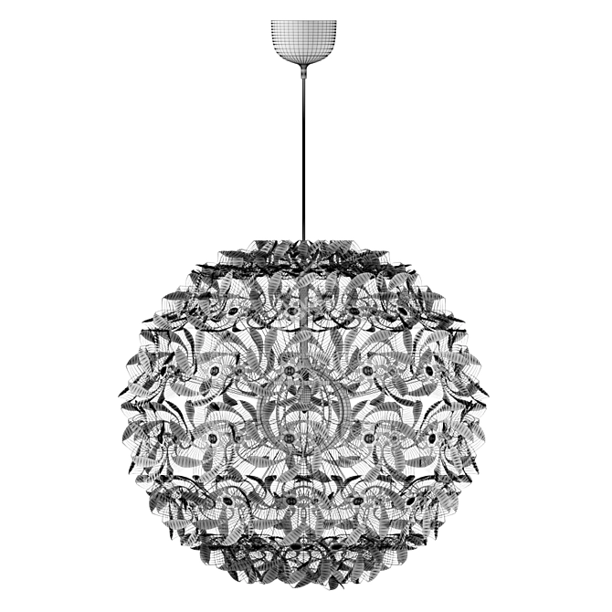 Modern Yellow Pendant Lamp: GRIMSOS 3D model image 2