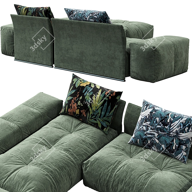 Pixel Sofa: Modern and Stylish Seating 3D model image 2