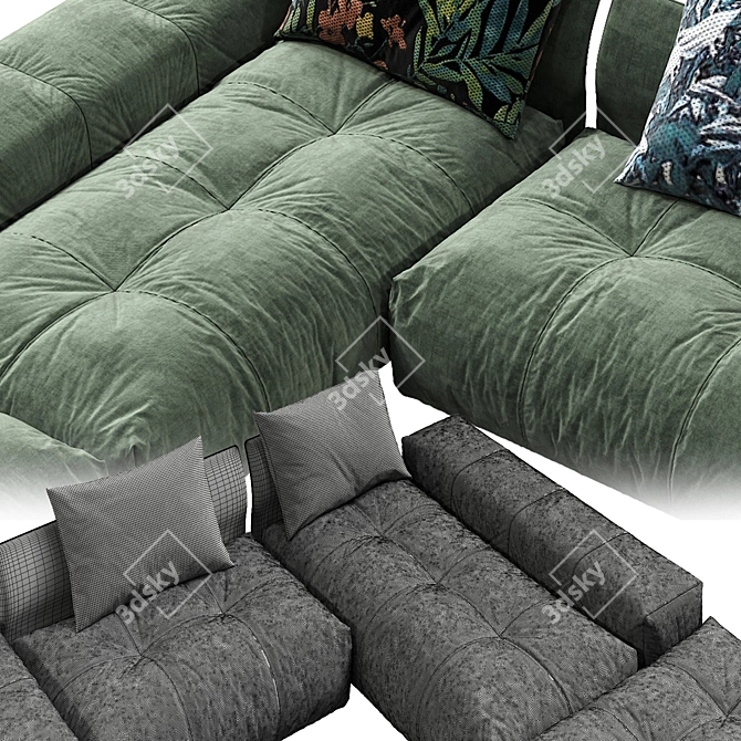Pixel Sofa: Modern and Stylish Seating 3D model image 5
