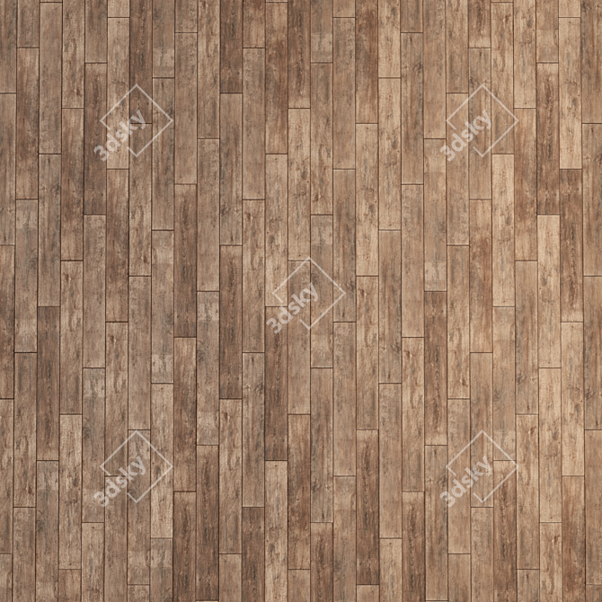 Brown Laminate Flooring - Standard and Herringbone Layouts 3D model image 5