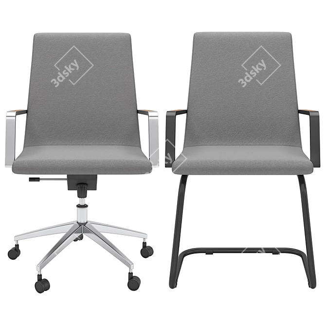 ErgoMax Office Chair 3D model image 6