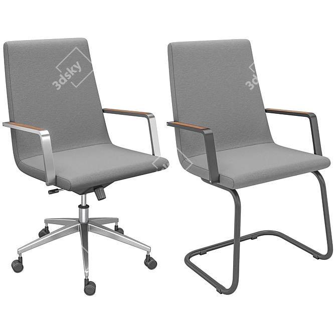 ErgoMax Office Chair 3D model image 7
