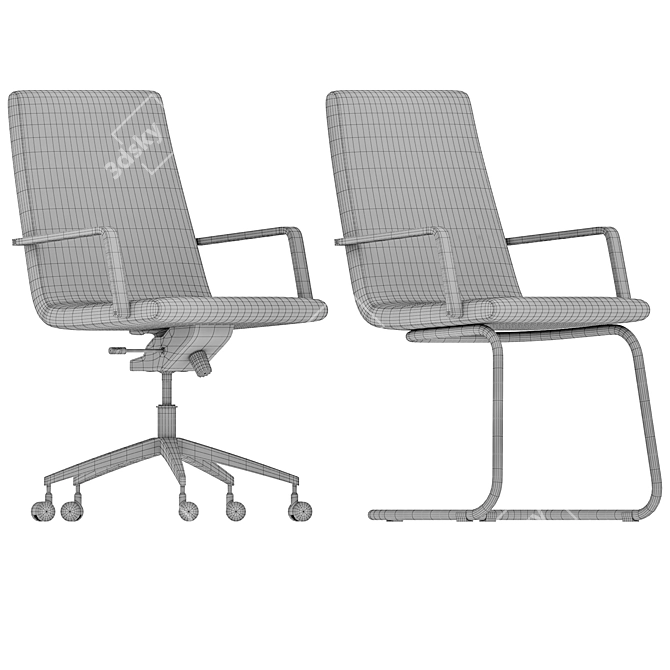 ErgoMax Office Chair 3D model image 10