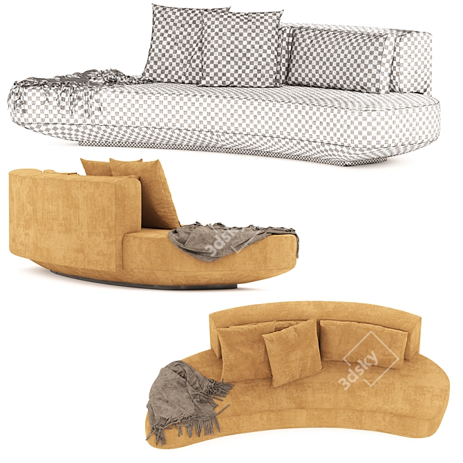 Audrey Collection: Perfectly Sized Sofa 3D model image 2
