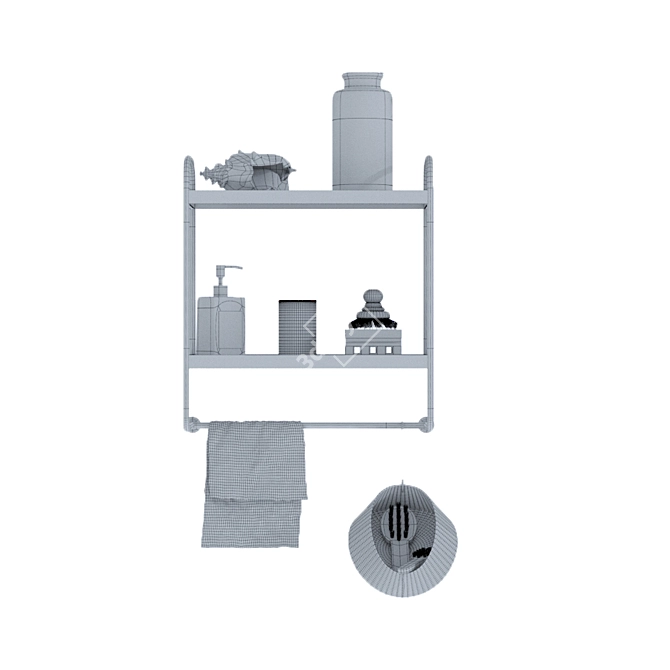 Stylish Bathroom Décor 3D model image 3
