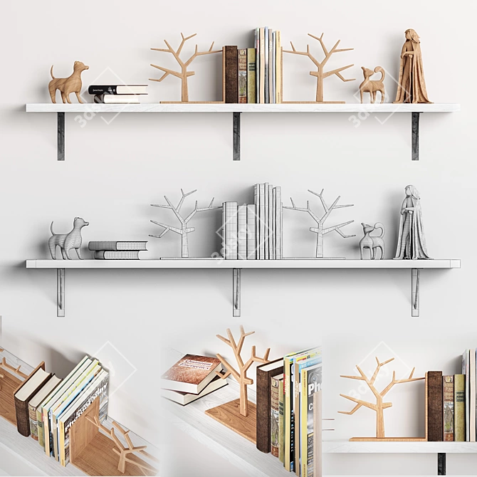 Corona 3.2 Book Decor Set 3D model image 6