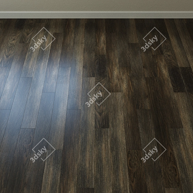 Alpine Dark Walnut Vinyl Tile 3D model image 2