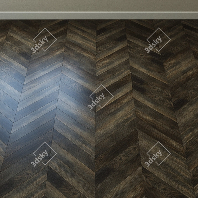 Alpine Dark Walnut Vinyl Tile 3D model image 3