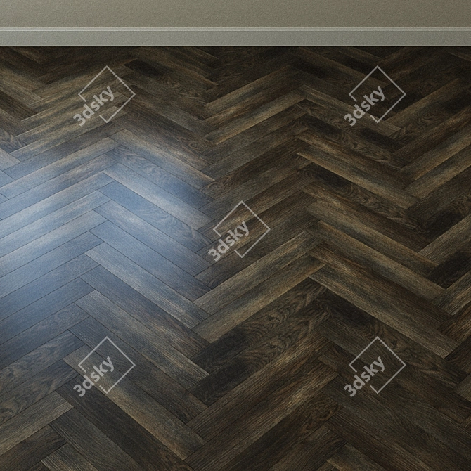 Alpine Dark Walnut Vinyl Tile 3D model image 4