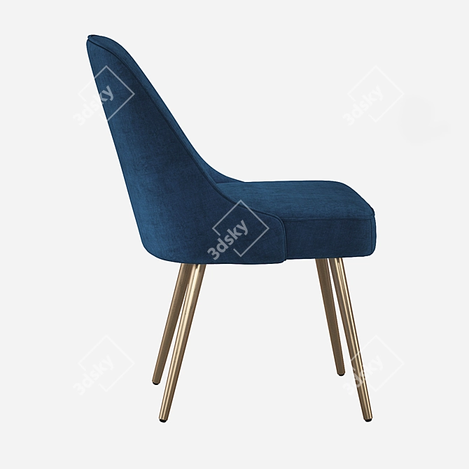 Elegant West Elm Dining Chair 3D model image 2