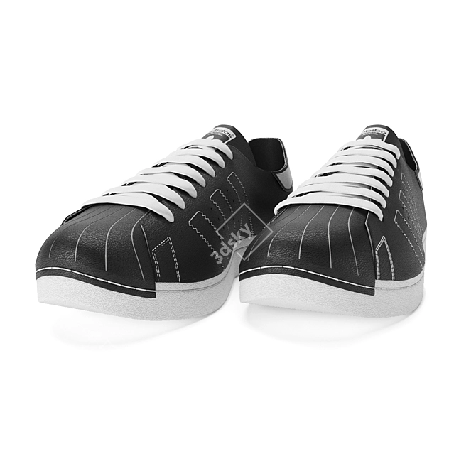 Adidas Superstar 80s Decon: Sleek and Stylish Sneakers 3D model image 3