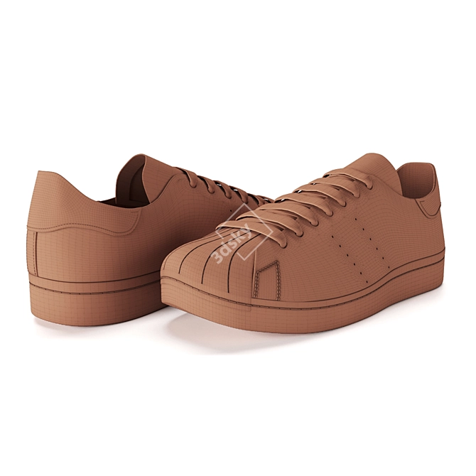 Adidas Superstar 80s Decon: Sleek and Stylish Sneakers 3D model image 5