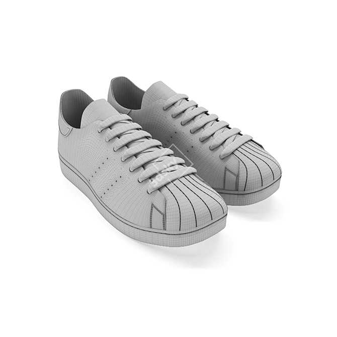 Adidas Superstar 80s Decon: Sleek and Stylish Sneakers 3D model image 9