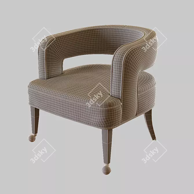 Customizable Hayley Accent Chair 3D model image 4