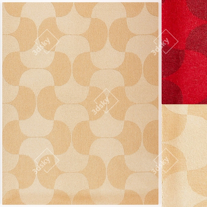 Verpan Polette Rug Set 3D model image 1