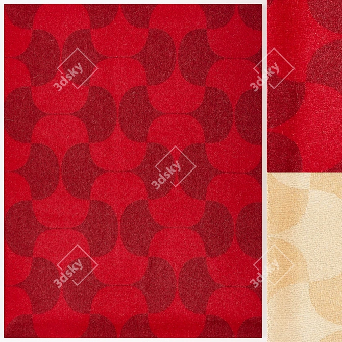 Verpan Polette Rug Set 3D model image 2