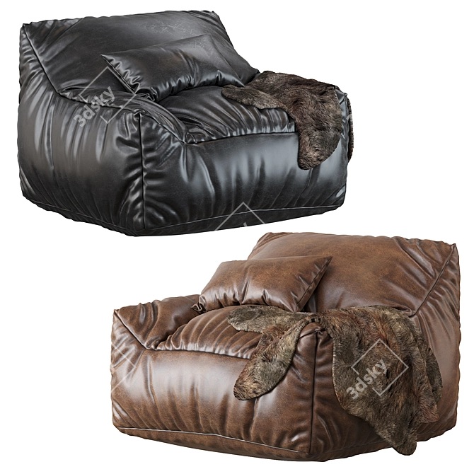 Big Joe Lux Bean Bag Lounger 3D model image 1