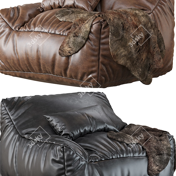 Big Joe Lux Bean Bag Lounger 3D model image 3