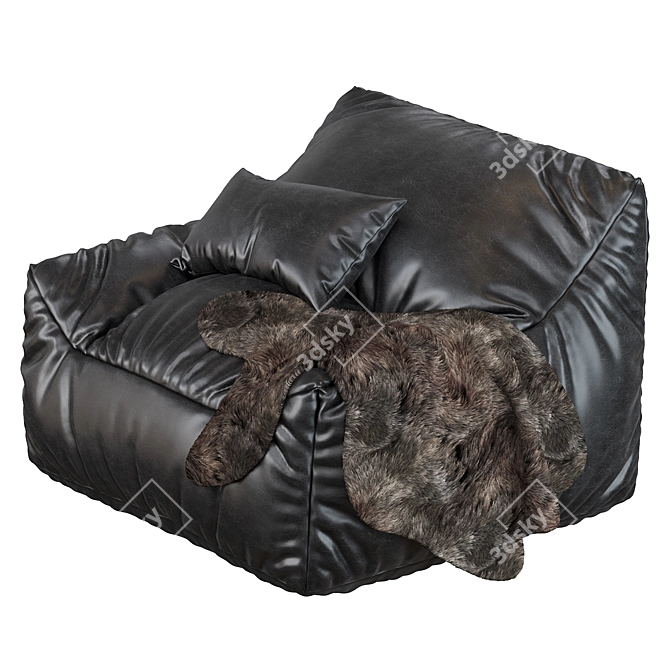 Big Joe Lux Bean Bag Lounger 3D model image 4