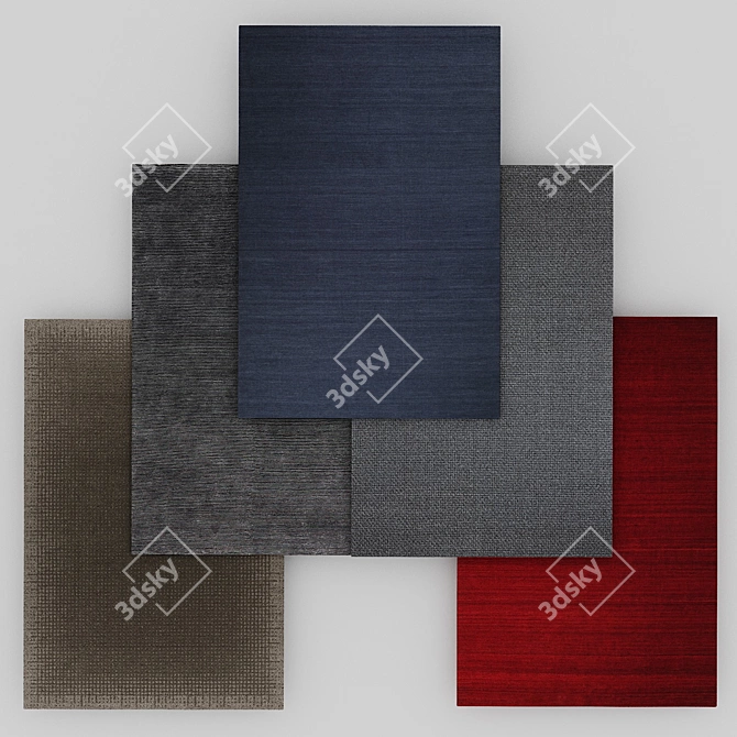 Title: High-Quality Carpet Set 3D model image 1