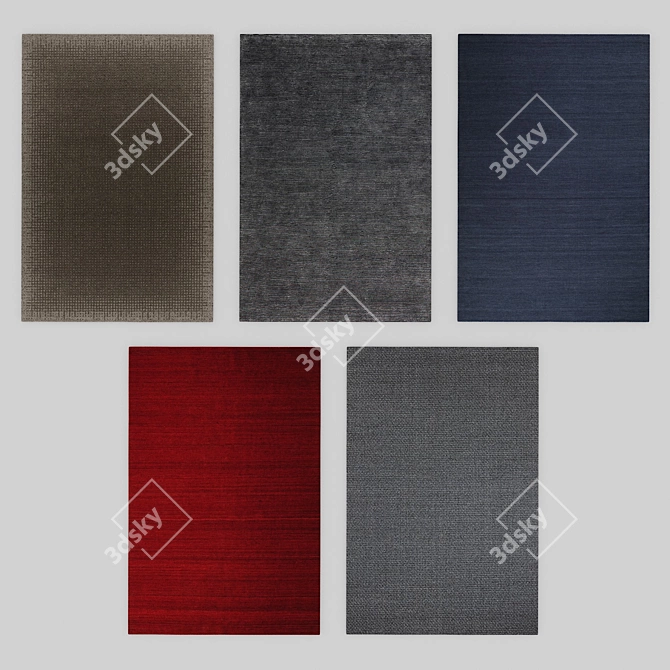 Title: High-Quality Carpet Set 3D model image 2