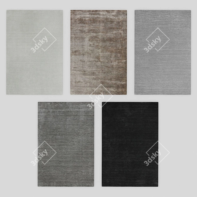 Title: Premium Carpet Set with Gloss Texture 3D model image 4