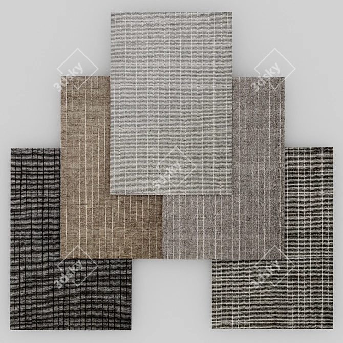 Luxury Glossy Carpet Set 3D model image 1