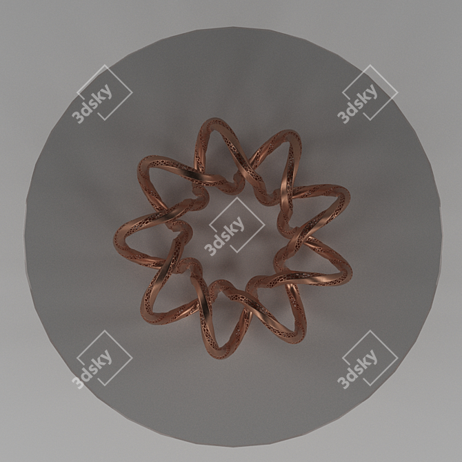 Modern Interwoven Leg Table 3D model image 3