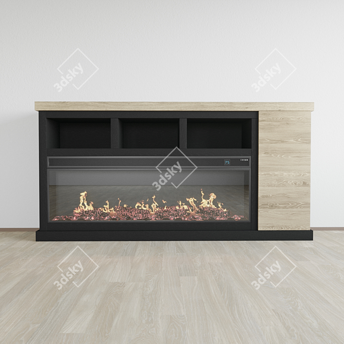 Tonnari Electric Fireplace TV Stand 3D model image 6