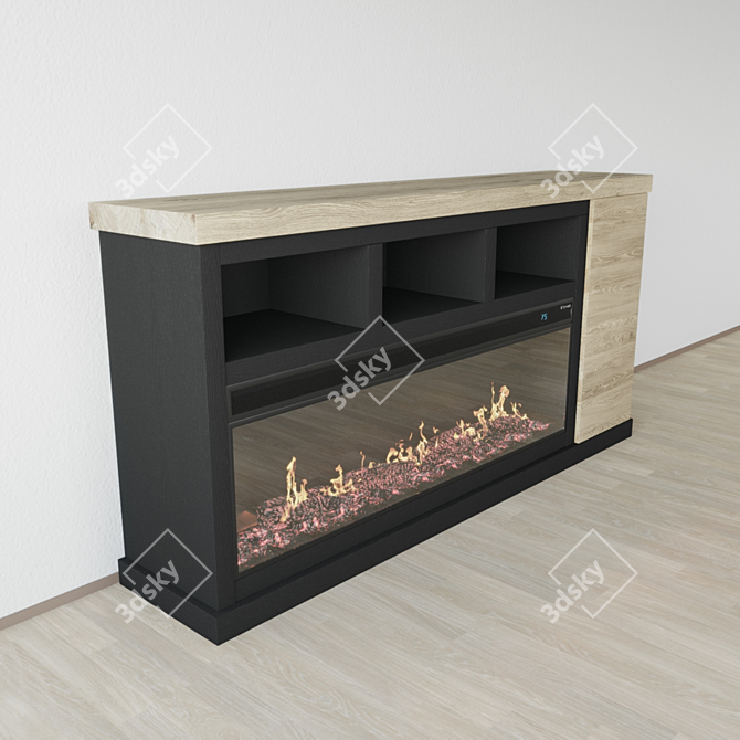 Tonnari Electric Fireplace TV Stand 3D model image 7