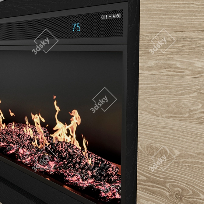 Tonnari Electric Fireplace TV Stand 3D model image 9