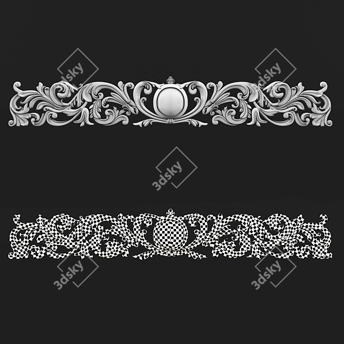 Elegant Carved Design 3D model image 2