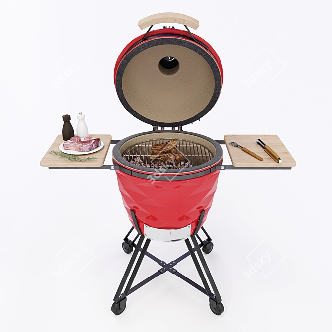 Ultimate Kamado Grill: 2014 Design 3D model image 2