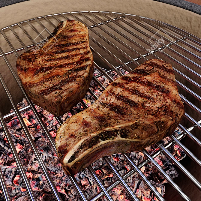 Ultimate Kamado Grill: 2014 Design 3D model image 4