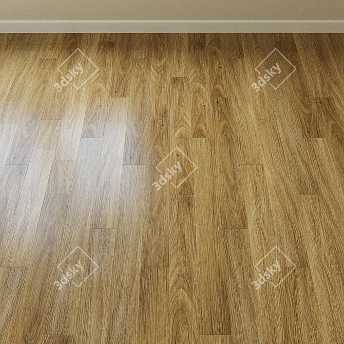 Rustic Red Oak Vinyl Tile 3D model image 2