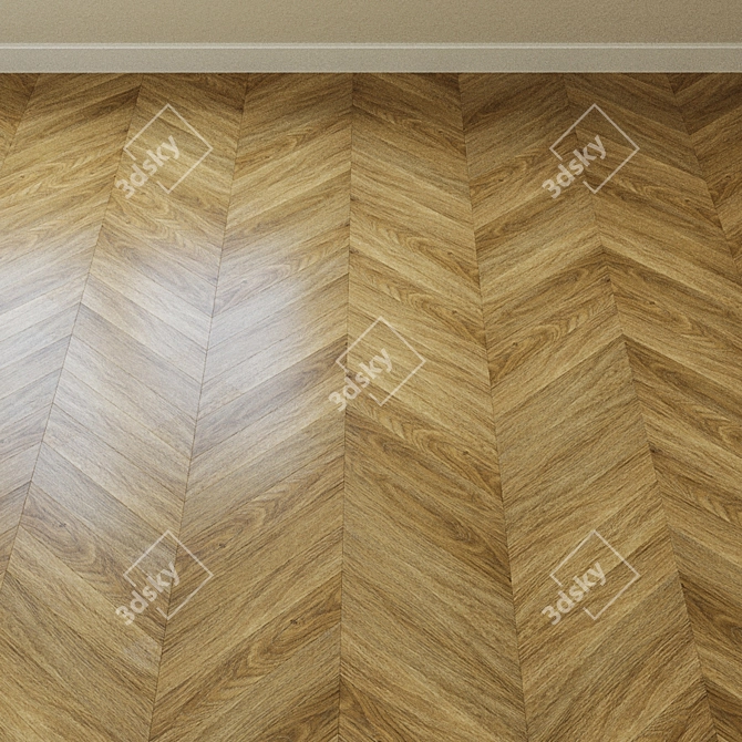 Rustic Red Oak Vinyl Tile 3D model image 3