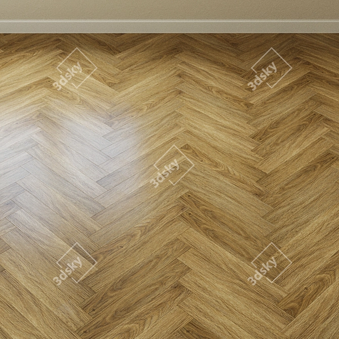 Rustic Red Oak Vinyl Tile 3D model image 4