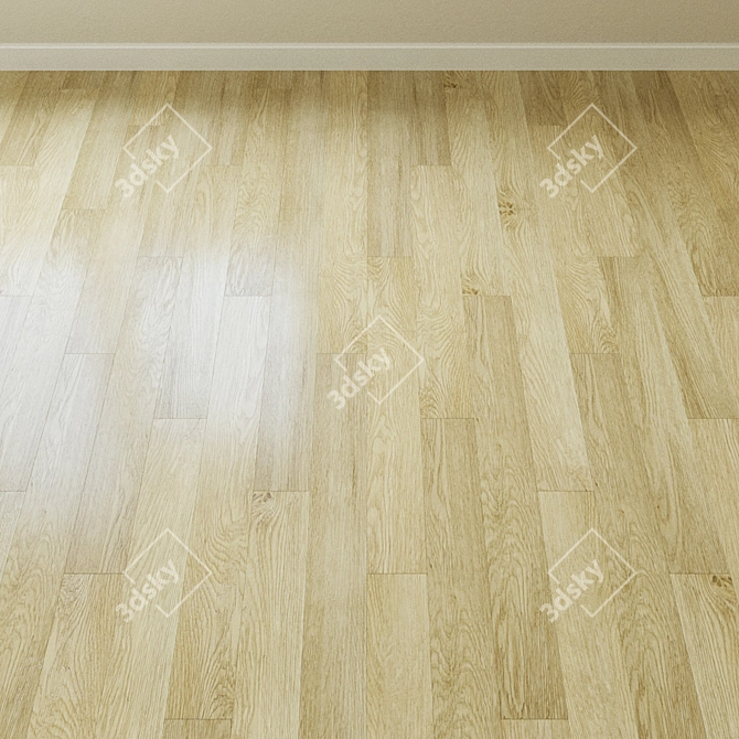 Cream Oak Quartz-Vinyl Tile 3D model image 2