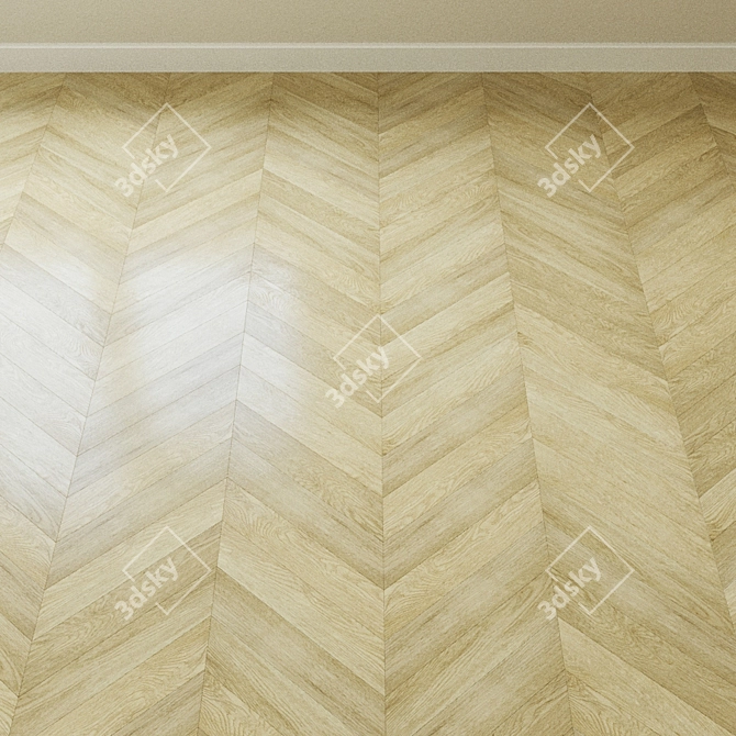 Cream Oak Quartz-Vinyl Tile 3D model image 3