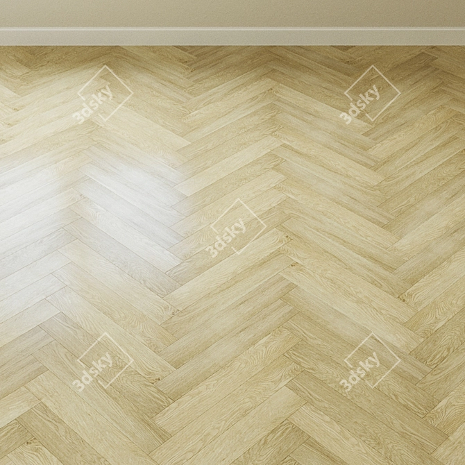 Cream Oak Quartz-Vinyl Tile 3D model image 4