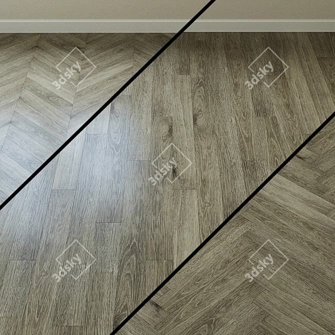 Smoky Oak Quartz-Vinyl Floor Tile 3D model image 1