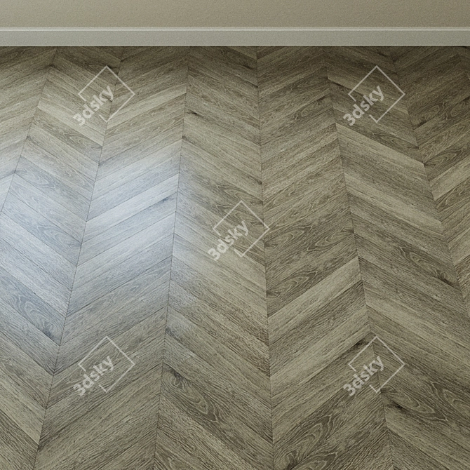 Smoky Oak Quartz-Vinyl Floor Tile 3D model image 3