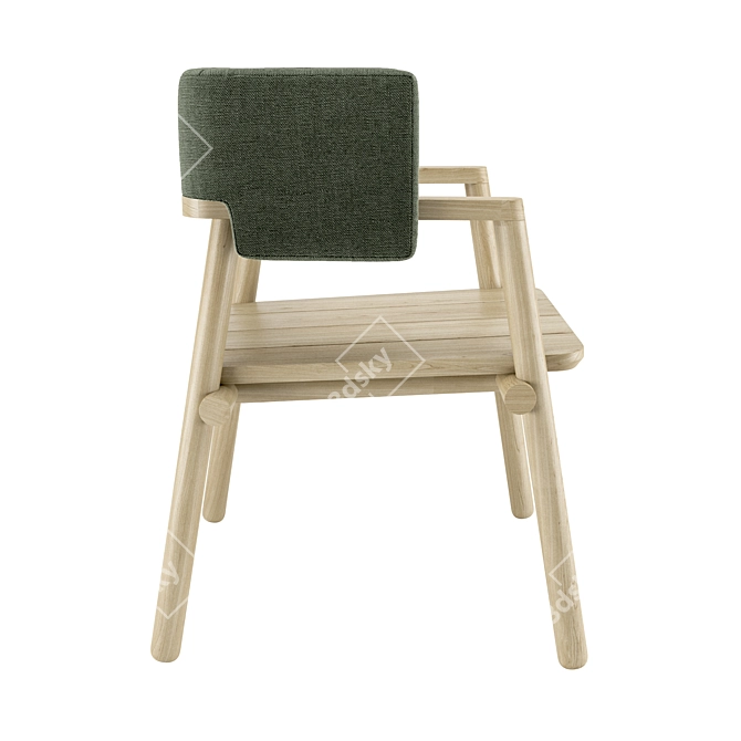 Modern Armchair in Yellow and Green 3D model image 4